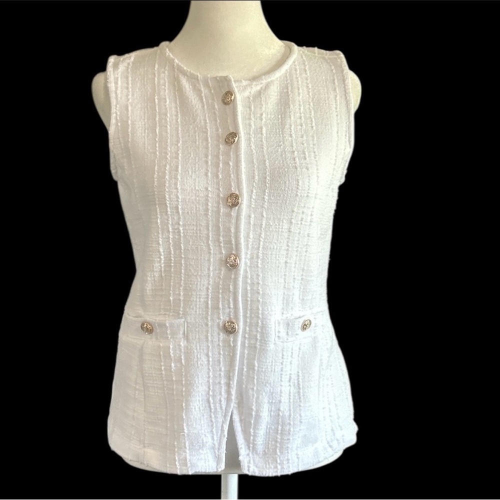 LOFT Tweed Pocket Vest
